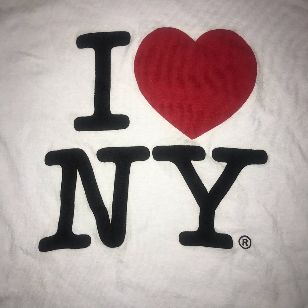 Women’s Graphic Small Fitted T-shirt I Love NY - Picture 3 of 6